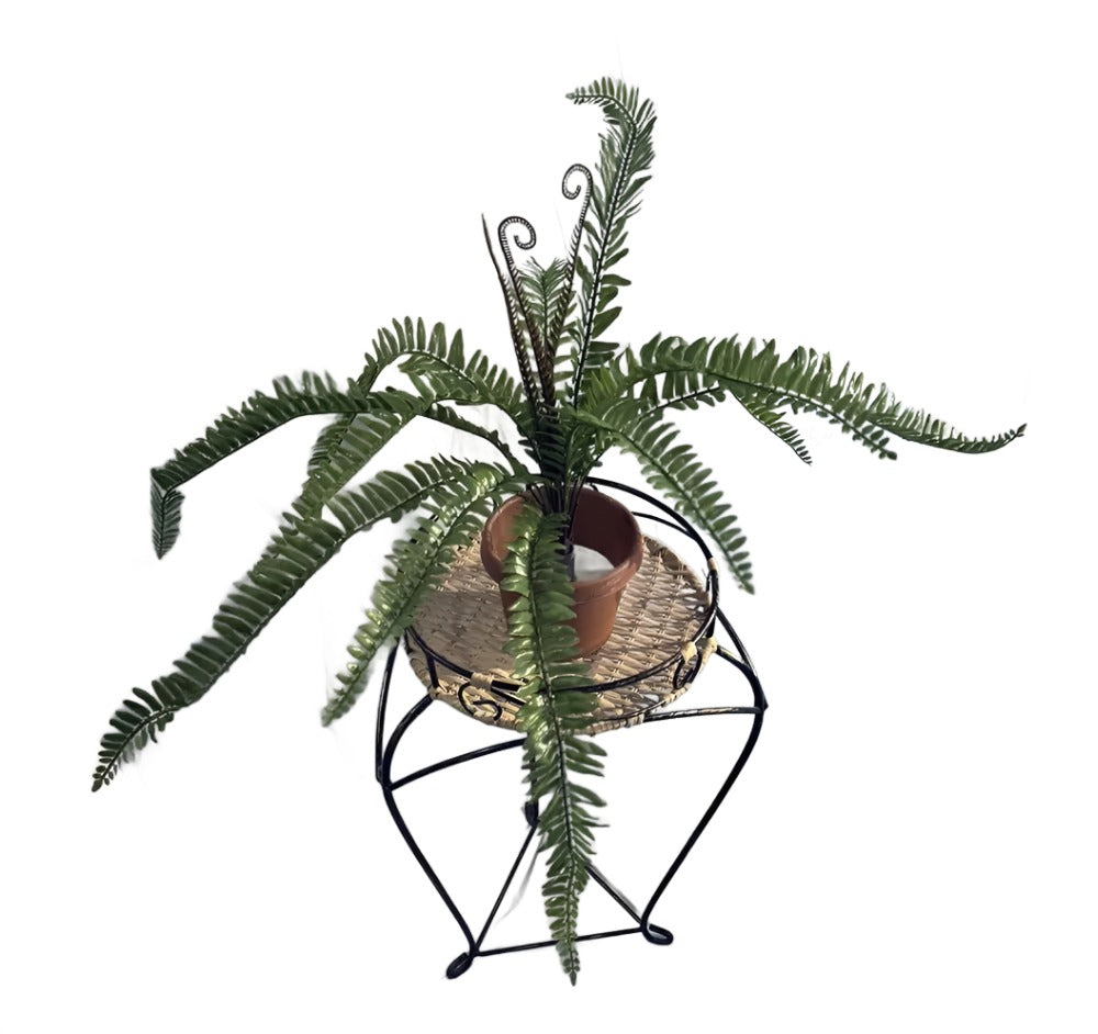 16 inch Artificial Fern PVC Bush x 12 for Indoor and Outdoor Silk Plants Canada