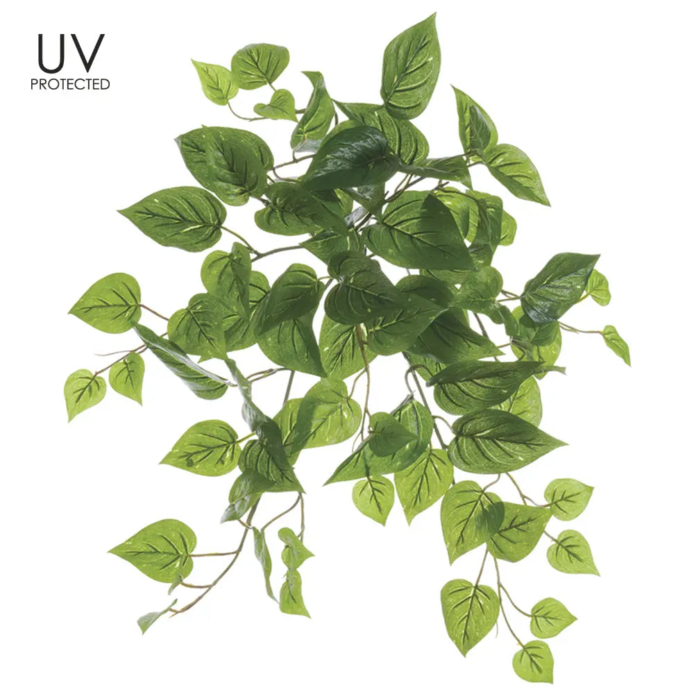 19 inch Artificial UV Protected Philodendron Bush Green Silk Plants Canada