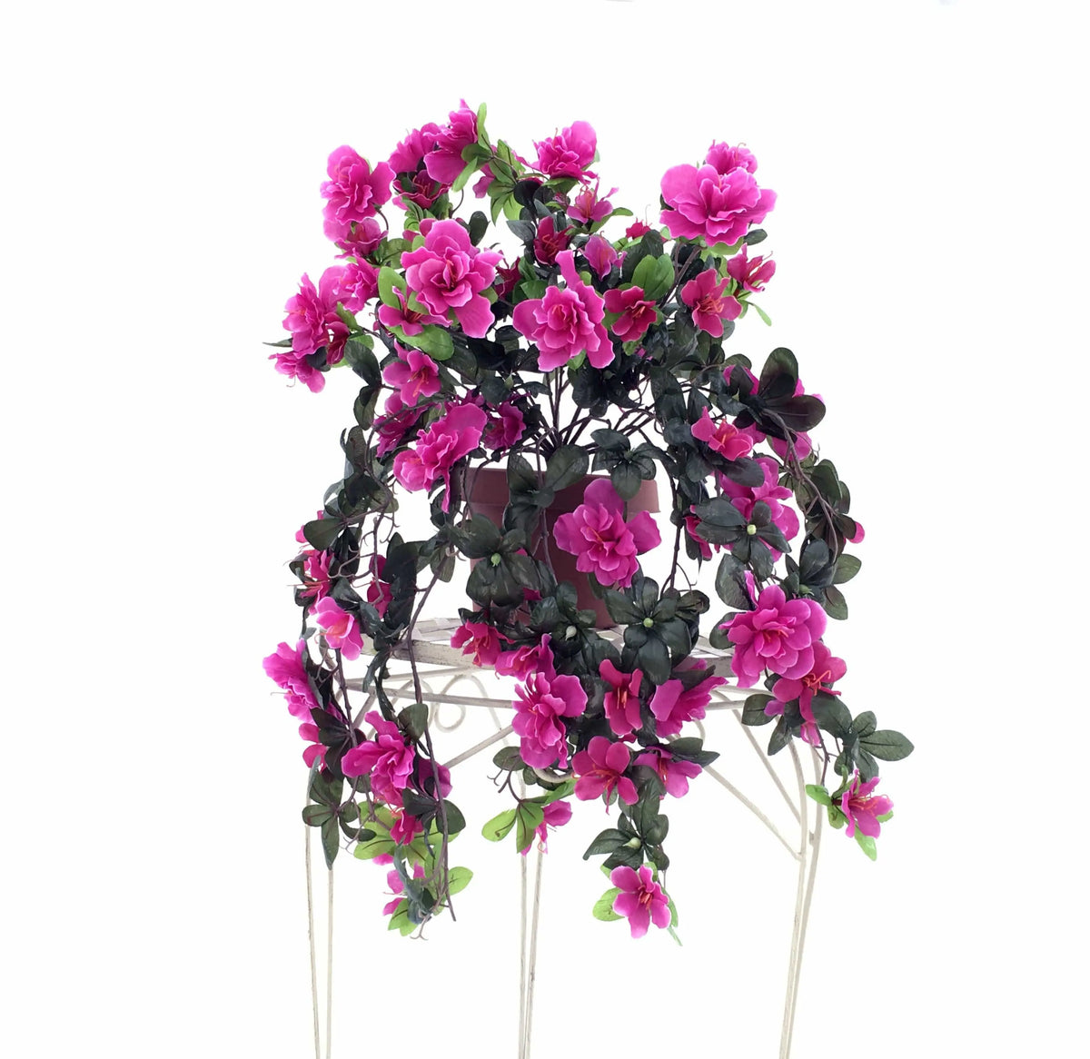 32 inch Artificial Silk Azalea Ivy Trailing Bush Vine Fuchsia Silk Plants Canada