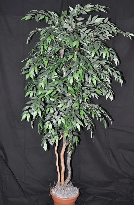 6 Foot Artificial Silk Smilax Tree Custom Made on Natural Wood Silk Plants Canada