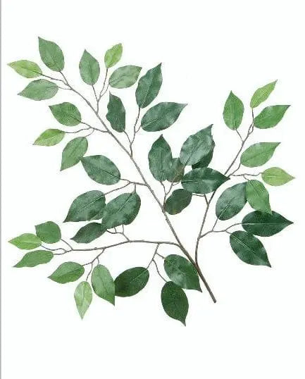 Artificial Silk Ficus or Fig Branch Green Leaves Silk Plants Canada